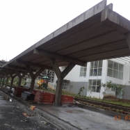 Parking structure using Y columns, U and L beams and Hollow Core Slabs